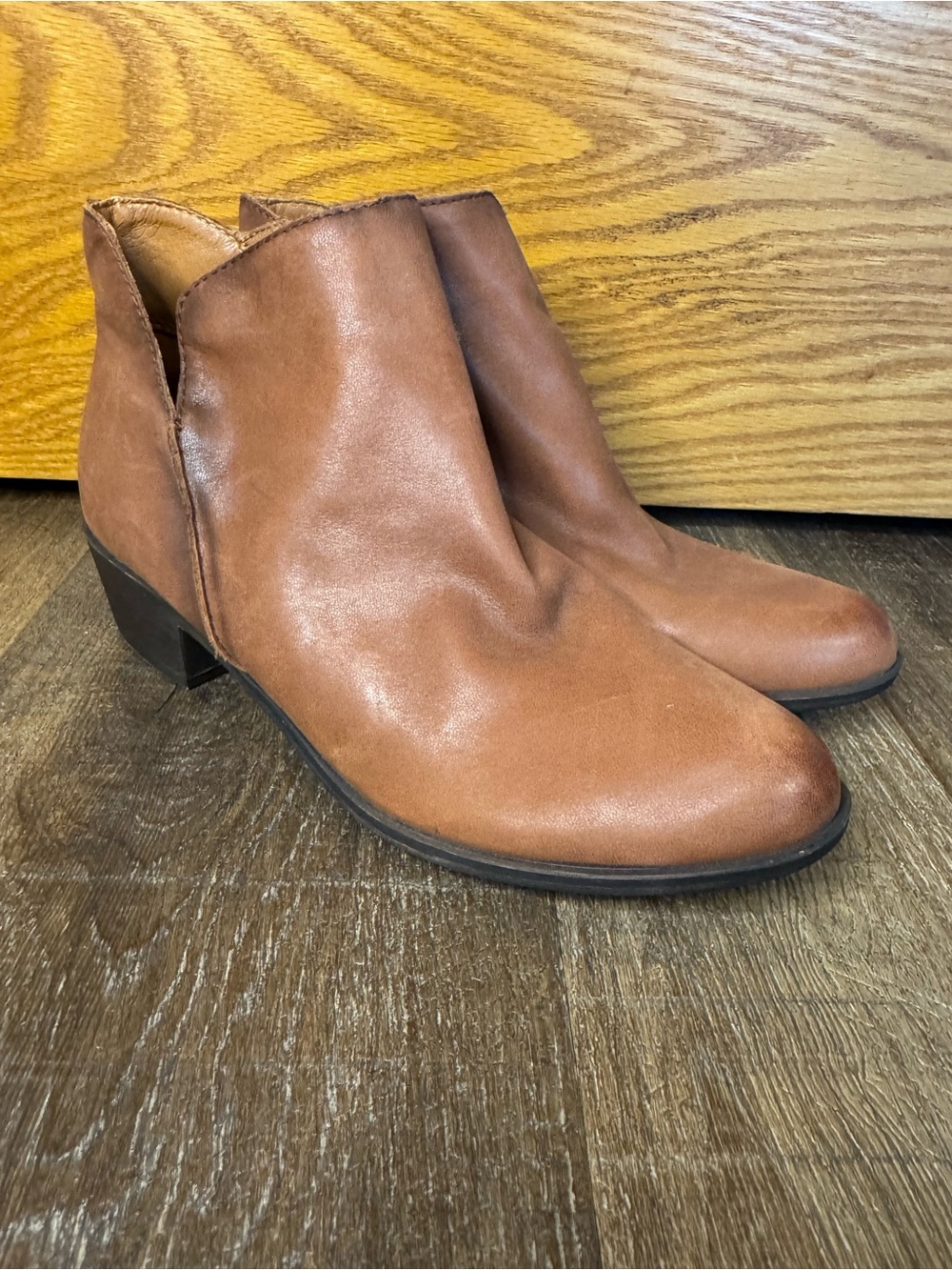 Lucky Brand Leather Ankle Boots Size 9 Brown New With Tags